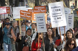 Health care advocates march to the Capitol in Sacramento. (AP Photo/Rich Pedroncelli, File)