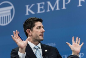 House Speaker Paul Ryan of Wis. speaks at the Kemp Forum, Saturday, Jan. 9, 2016, in Columbia, S.C.  (AP Photo/Sean Rayford)