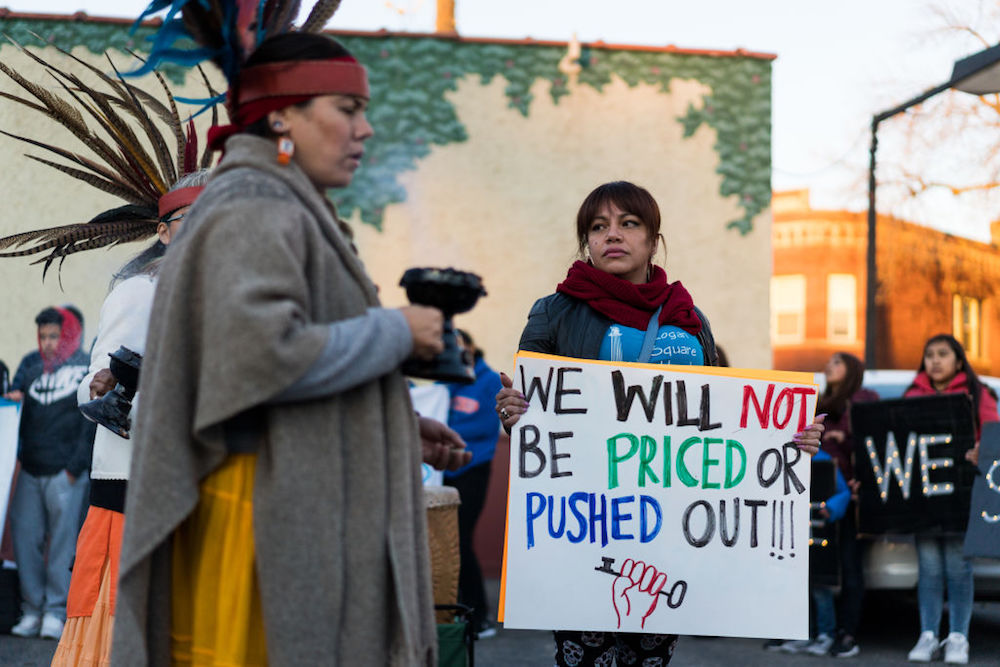 Anti-gentrification activists protest for Chicago affordable housing