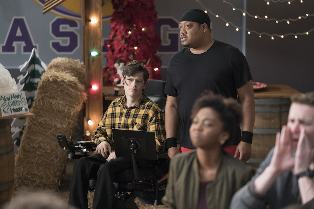 A still from the Speechless Christmas episode